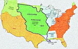 Покупка Луизианы — самая крупная земельная сделка в истории человечества.